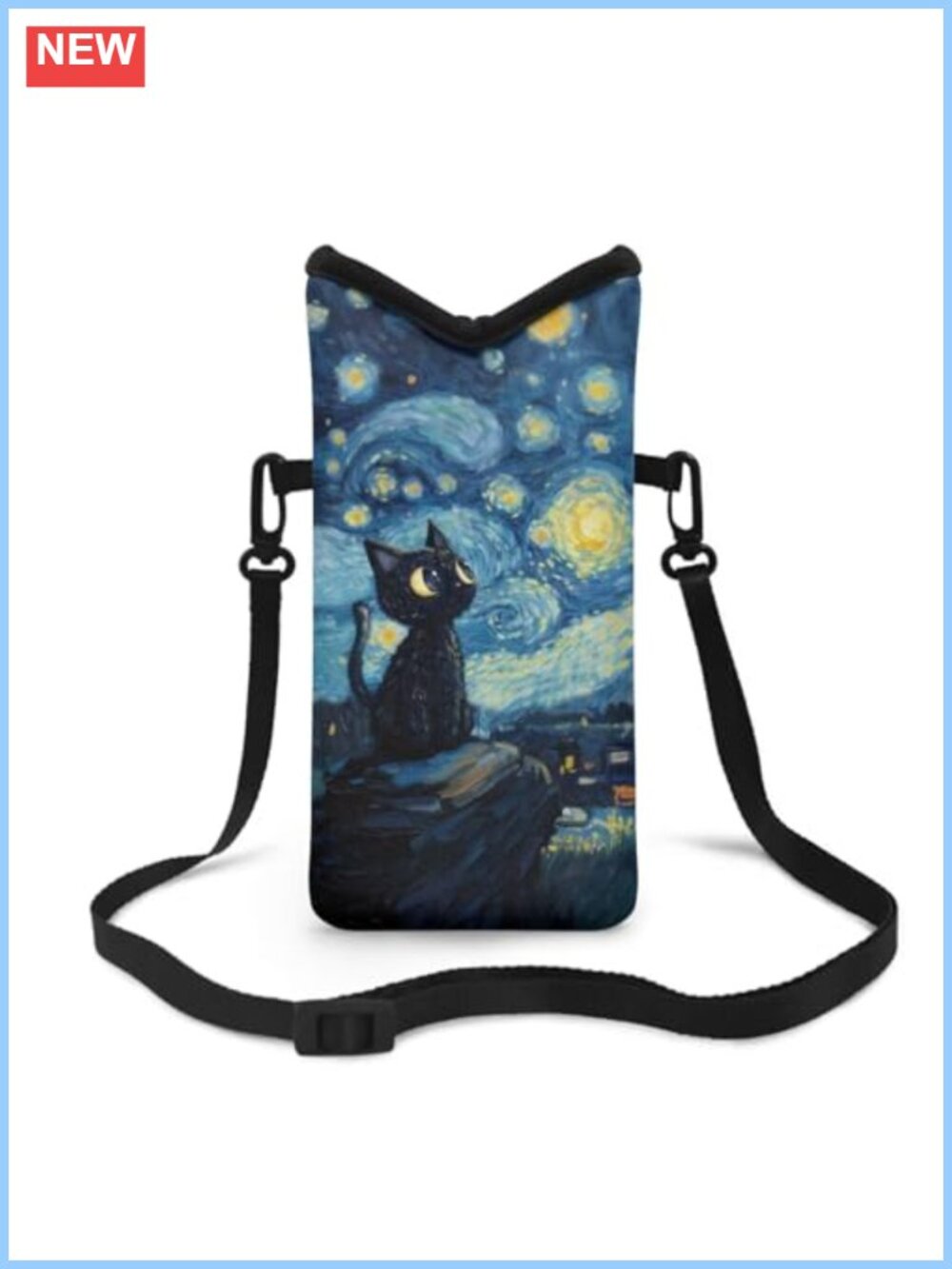 Neoprene Phone Pouch Detachable Crossbody Strap Waterproof Shockproof